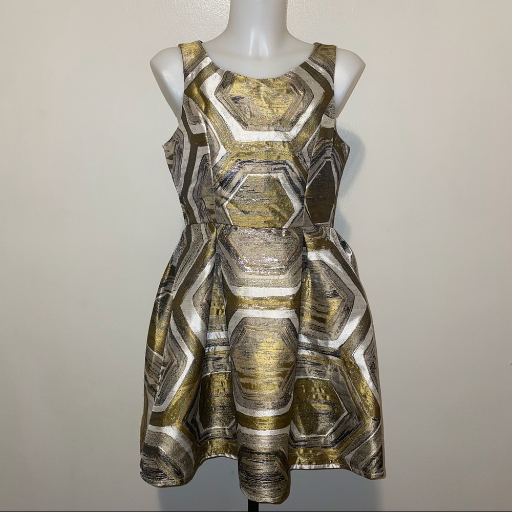 Maniju Gold & White Dress